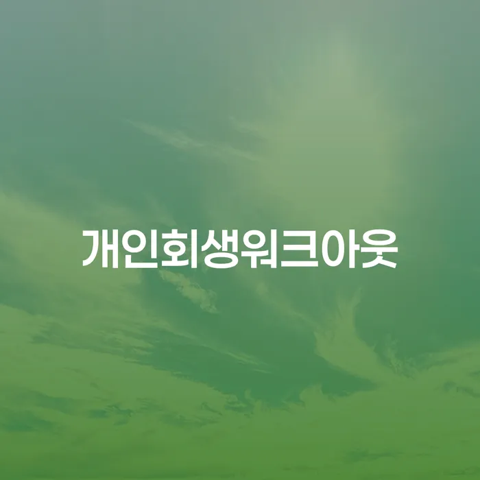 과다채무 대출 연체 개인회생 어떻게